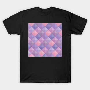 Patchwork Squares Lilac and Blue T-Shirt